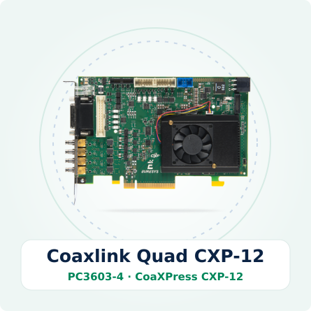 Coaxlink Quad CXP-12 | Coaxlink Quad CXP-12는 4개의 CoaXPress CXP-12 연결과 CustomLogic을 지원하는 유레시스 고성능 프레임그레버입니다. 고해상도·고속 카메라의 대용량 영상 데이터를 안정적으로 수집하고 실시간으로 처리할 수 있습니다.
 | 비투에스 제품 이미지